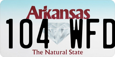 AR license plate 104WFD