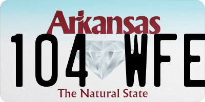 AR license plate 104WFE