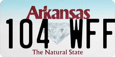 AR license plate 104WFF