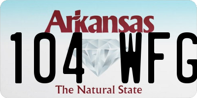 AR license plate 104WFG