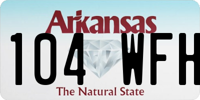 AR license plate 104WFH