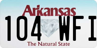 AR license plate 104WFI