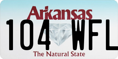 AR license plate 104WFL