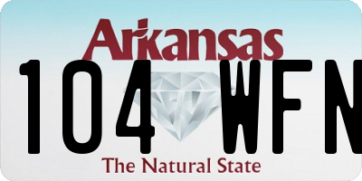 AR license plate 104WFN