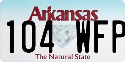 AR license plate 104WFP