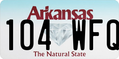 AR license plate 104WFQ