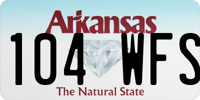 AR license plate 104WFS
