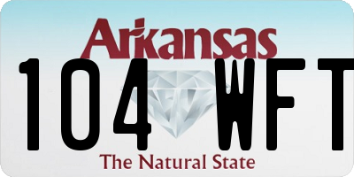 AR license plate 104WFT