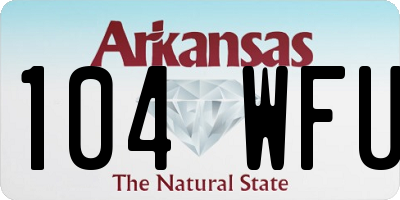 AR license plate 104WFU