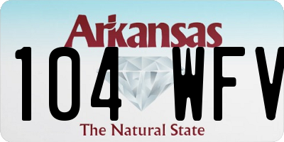 AR license plate 104WFV