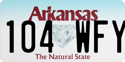 AR license plate 104WFY