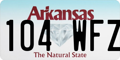 AR license plate 104WFZ