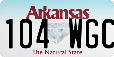 AR license plate 104WGC