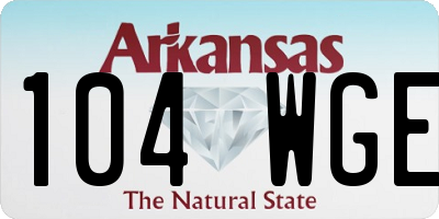 AR license plate 104WGE