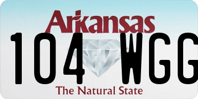 AR license plate 104WGG