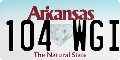 AR license plate 104WGI