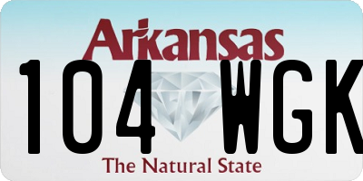 AR license plate 104WGK