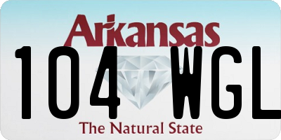 AR license plate 104WGL