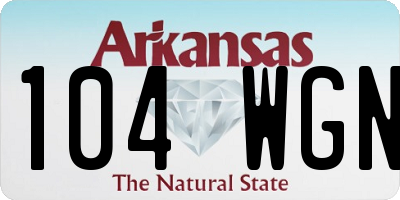AR license plate 104WGN