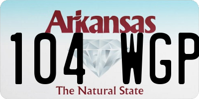 AR license plate 104WGP