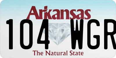 AR license plate 104WGR