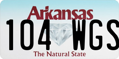AR license plate 104WGS