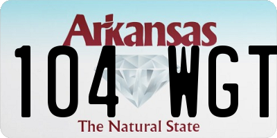 AR license plate 104WGT