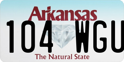 AR license plate 104WGU