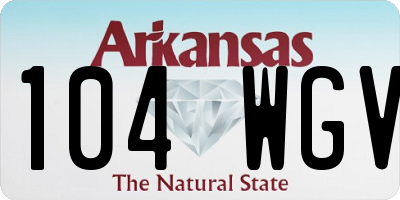 AR license plate 104WGV