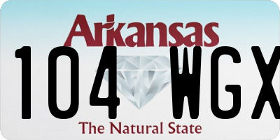 AR license plate 104WGX