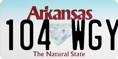 AR license plate 104WGY