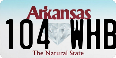 AR license plate 104WHB