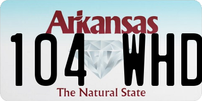 AR license plate 104WHD