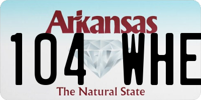 AR license plate 104WHE