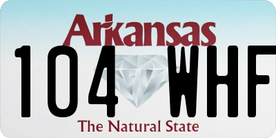 AR license plate 104WHF