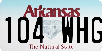 AR license plate 104WHG