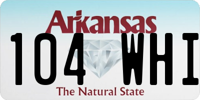 AR license plate 104WHI