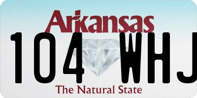 AR license plate 104WHJ