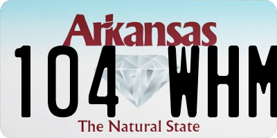 AR license plate 104WHM