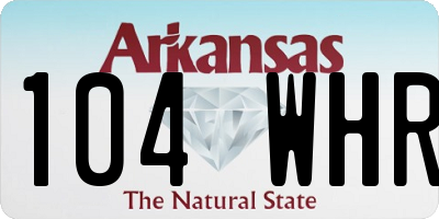 AR license plate 104WHR