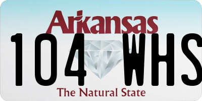 AR license plate 104WHS