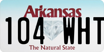 AR license plate 104WHT