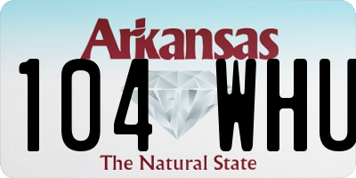AR license plate 104WHU