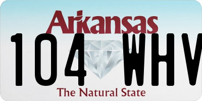 AR license plate 104WHV