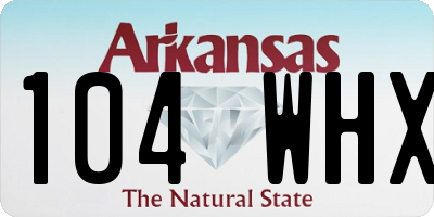 AR license plate 104WHX