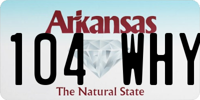 AR license plate 104WHY