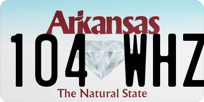 AR license plate 104WHZ
