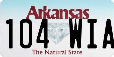 AR license plate 104WIA
