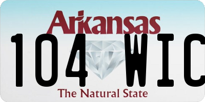 AR license plate 104WIC