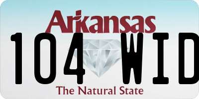 AR license plate 104WID